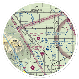 Agro-West Airport (5CA7) VFR Sectional Sticker (30 mile)