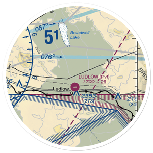 Ludlow Airport (5CA4) VFR Sectional Sticker (20 mile)