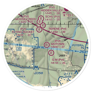 Motown Airport (5AZ6) VFR Sectional Sticker (20 mile)