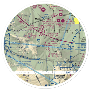 Motown Airport (5AZ6) VFR Sectional Sticker (30 mile)