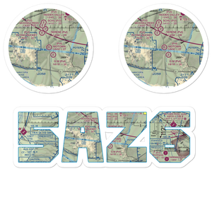 Motown Airport (5AZ6) VFR Sectional Sticker Pack