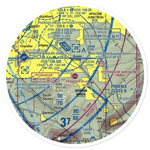 Pegasus Airpark (5AZ3) VFR Sectional Sticker (30 mile)