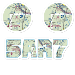 Keller Airfield (5AR7) VFR Sectional Sticker Pack