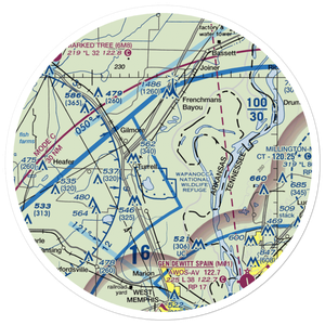 Turrell Flying Service Airport (5AR2) VFR Sectional Sticker (30 mile)