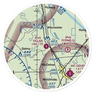 Tillar Airport (5AR1) VFR Sectional Sticker (20 mile)