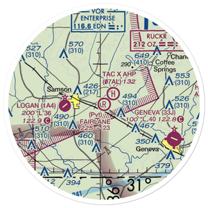 Fairlane Airport (5AL8) VFR Sectional Sticker (20 mile)