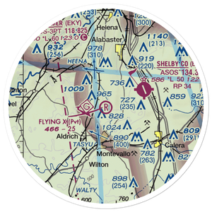 Flying X Ranch Airport (5AL3) VFR Sectional Sticker (20 mile)