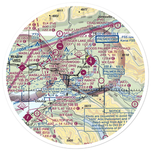 Grandview Subdivision Airport (5AK9) VFR Sectional Sticker (30 mile)