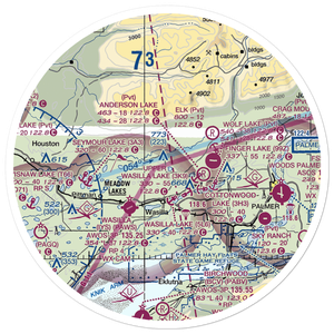 Memory Lake Airport (5AK8) VFR Sectional Sticker (30 mile)