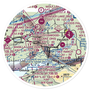 Colberg Airport (5AK6) VFR Sectional Sticker (20 mile)