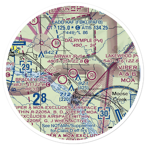 Airway Airport (5AK3) VFR Sectional Sticker (20 mile)