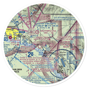 Airway Airport (5AK3) VFR Sectional Sticker (30 mile)