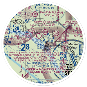 Howards Airport (5AK2) VFR Sectional Sticker (20 mile)