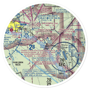 Howards Airport (5AK2) VFR Sectional Sticker (30 mile)