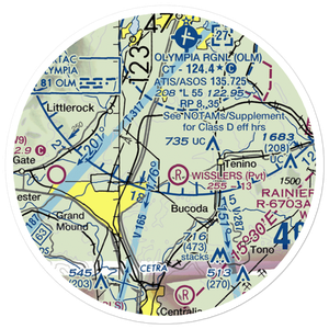 Sorrell Airport (59WA) VFR Sectional Sticker (20 mile)