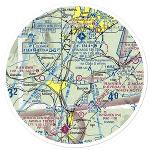 Sorrell Airport (59WA) VFR Sectional Sticker (30 mile)