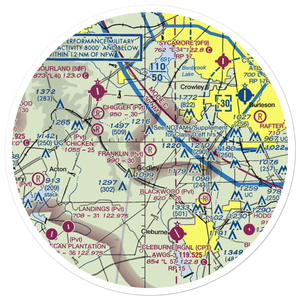Benjamin Franklin Airport (59TX) VFR Sectional Sticker (30 mile)