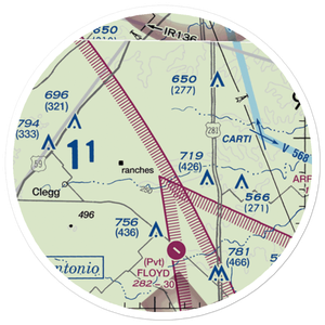 Rossler Ranch Airport (59TS) VFR Sectional Sticker (20 mile)