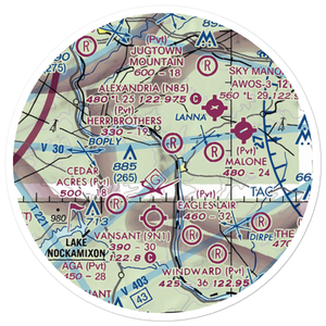 Erkes Airport (59PA) VFR Sectional Sticker (20 mile)