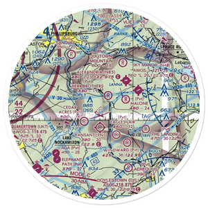 Erkes Airport (59PA) VFR Sectional Sticker (30 mile)