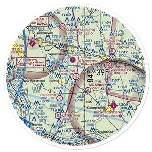 Kelch Airport (59OH) VFR Sectional Sticker (30 mile)