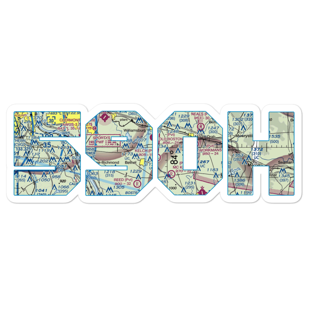 Kelch Airport (59OH) VFR Sectional Sticker 