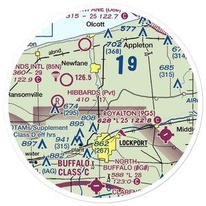 Bent-Wing Airport (59NY) VFR Sectional Sticker (20 mile)