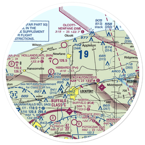 Bent-Wing Airport (59NY) VFR Sectional Sticker (30 mile)