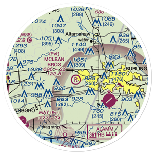 Mclean Brothers Airport (59NC) VFR Sectional Sticker (20 mile)