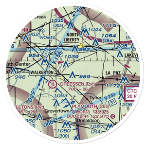Stuntz & Hochstetler Pines Airport (59IN) VFR Sectional Sticker (20 mile)