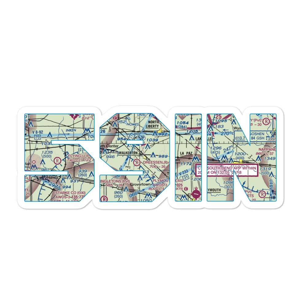Stuntz & Hochstetler Pines Airport (59IN) VFR Sectional Sticker 