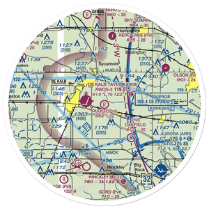 Ruder Airport (59IL) VFR Sectional Sticker (30 mile)