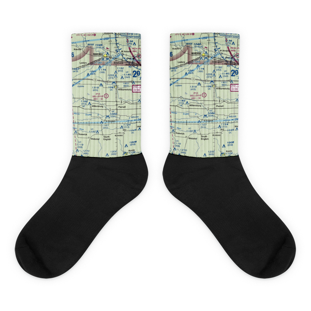 Bellevue Farms Airport (59IA) VFR Sectional Socks 
