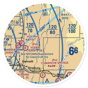 Comanche Livestock Airport (59CO) VFR Sectional Sticker (20 mile)