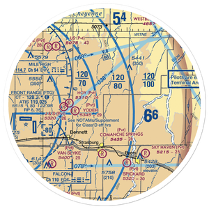Comanche Livestock Airport (59CO) VFR Sectional Sticker (30 mile)