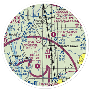 James Brothers Airport (59CN) VFR Sectional Sticker (20 mile)