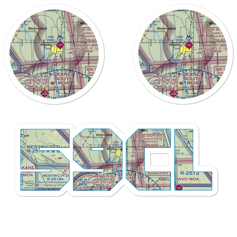 O'Connell Brothers Airport (59CL) VFR Sectional Sticker Pack 