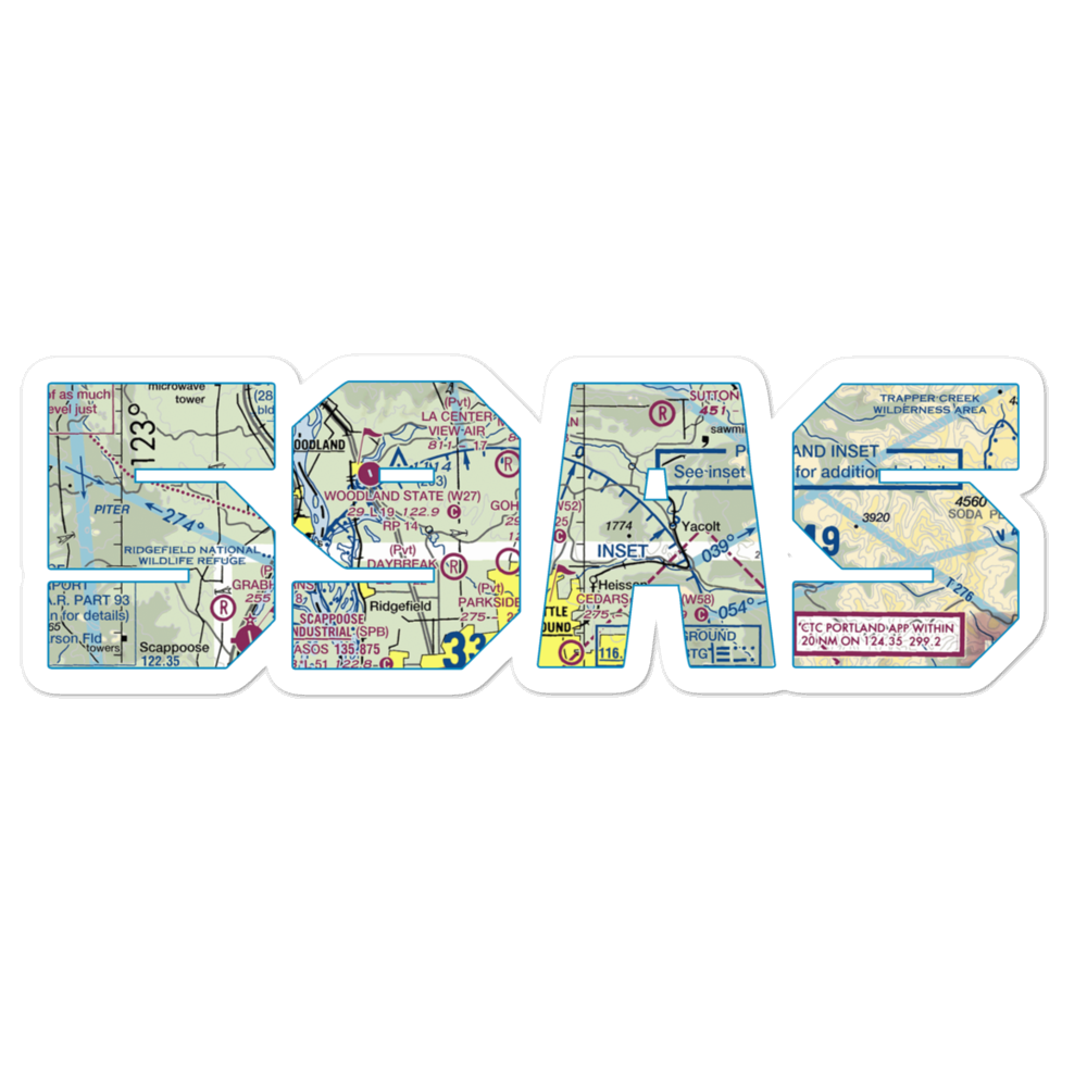 Becker Field (59AS) VFR Sectional Sticker 