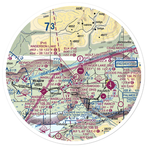 Penderosa Airport (59AK) VFR Sectional Sticker (30 mile)