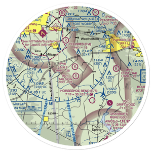 Tailspin Estates Airport (58TX) VFR Sectional Sticker (30 mile)