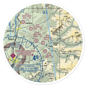 Umpqua Airport (58OR) VFR Sectional Sticker (30 mile)
