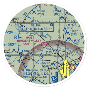 Burger's Valley Airport (58KS) VFR Sectional Sticker (20 mile)