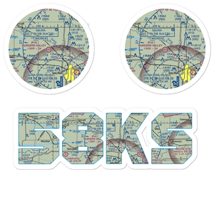 Burger's Valley Airport (58KS) VFR Sectional Sticker Pack