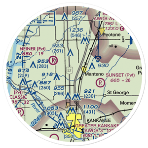 Spangler Airport (58IL) VFR Sectional Sticker (20 mile)