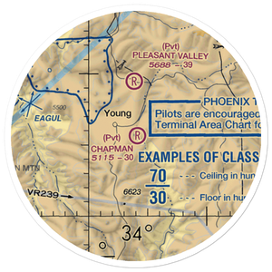 Chapman Ranch Airstrip (58AZ) VFR Sectional Sticker (20 mile)