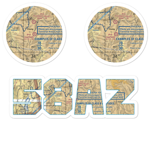 Chapman Ranch Airstrip (58AZ) VFR Sectional Sticker Pack