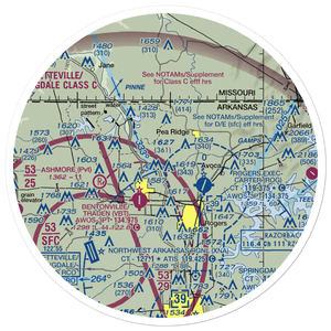 Price Coffee Airfield (58AR) VFR Sectional Sticker (30 mile)