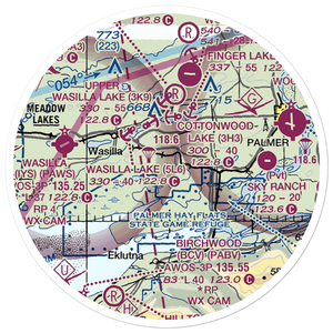 Fairview East Airport (58AK) VFR Sectional Sticker (20 mile)