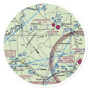Toga Airport (57VA) VFR Sectional Sticker (30 mile)