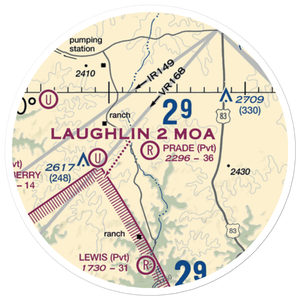 Prade Ranch Airport (57TE) VFR Sectional Sticker (20 mile)